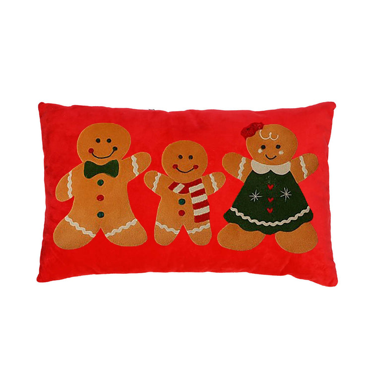 Santa & Friends gingerbread family cushion