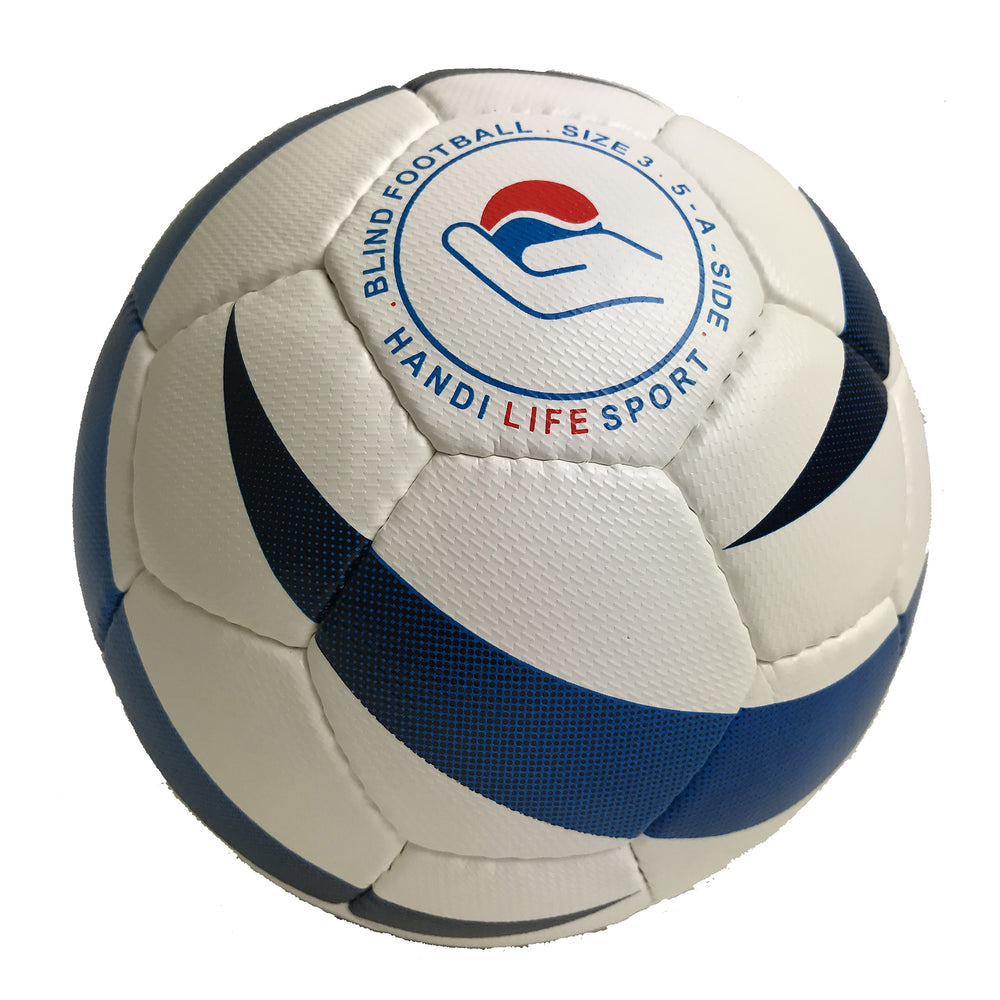 Blue Flame football with Handi Life Sports logo.