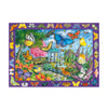 A colorful butterfly garden illustration on the front, photographed on a clean white background.