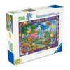 Ravensburger 500-piece jigsaw puzzle box featuring a colorful butterfly and garden scene on the front, photographed on a clean white background.