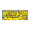 Black text on yellow keys Synapptic Bluetooth LP Keyboard