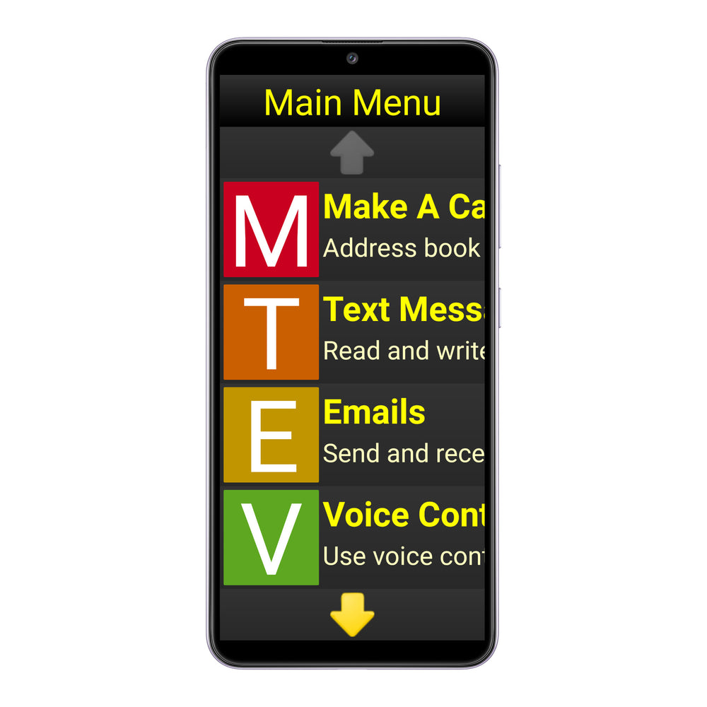 Phone showing Synapptic menu