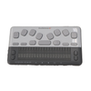 Grey BrailleSense6 mini notetaker viewed from above