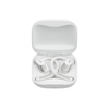 OpenFit AIR Shokz in white in a case against a white background.