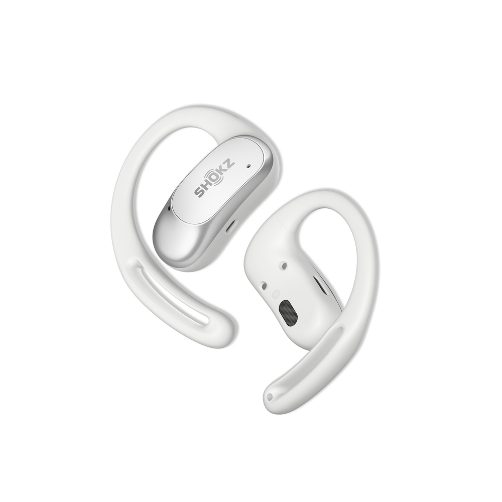 OpenFit AIR Shokz in pink against a white background.