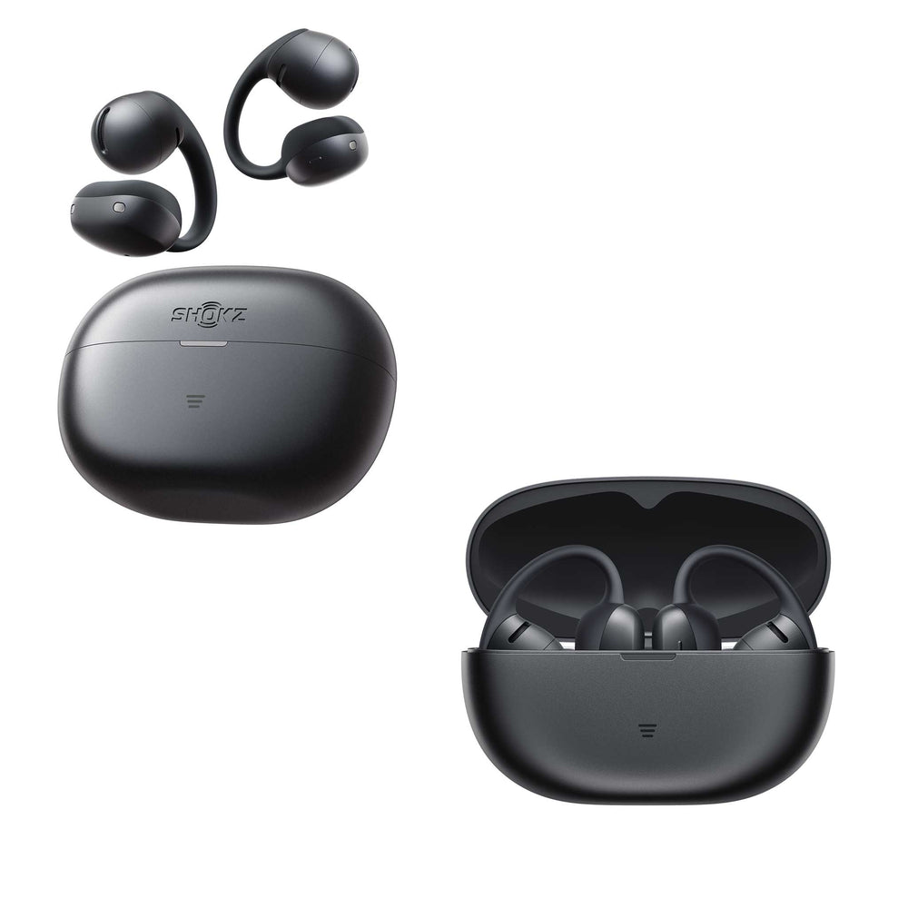OpenDots Air in black with black charging case