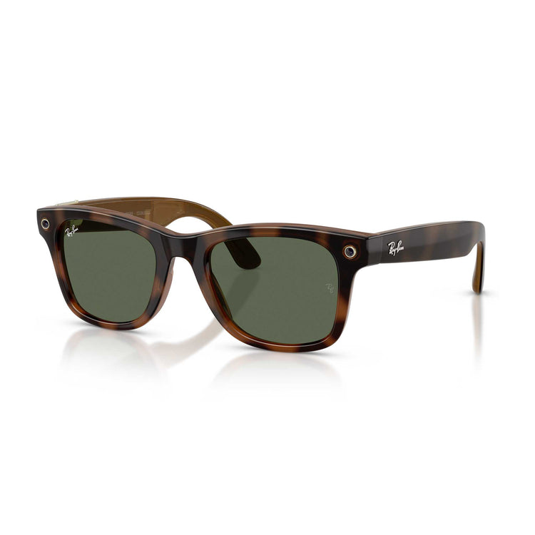 Alternative view of Ray-Ban Meta Gen 3 smart glasses – Wayfarer, G-15 green lenses, Havana frame