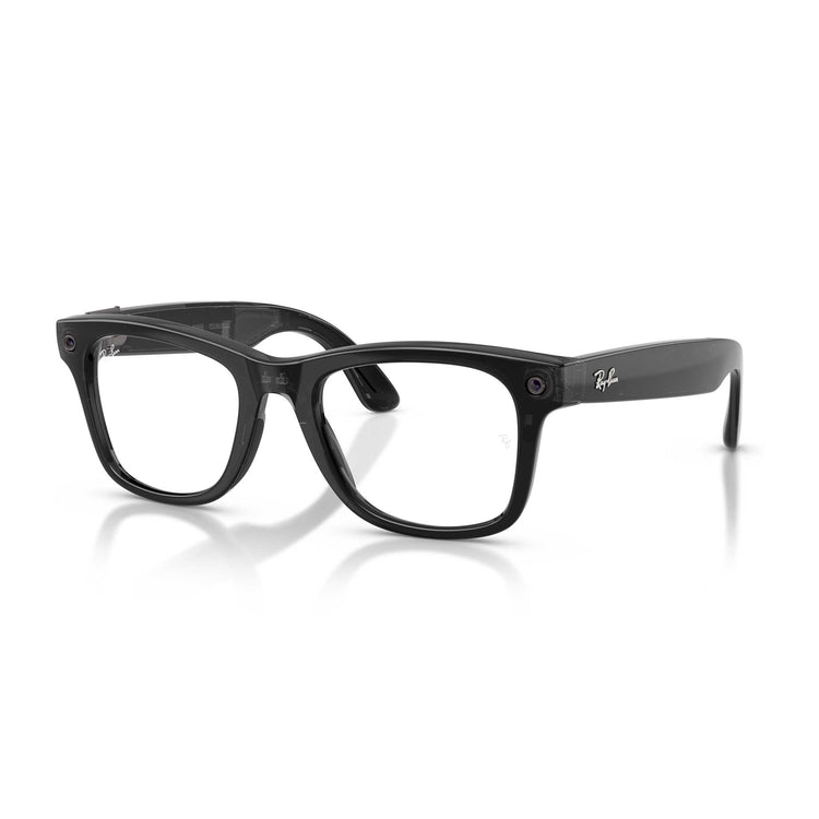 Alternative view of Ray-Ban Meta Gen 3 smart glasses – Wayfarer, transition lenses – clear/aquamarine, transparent black frame