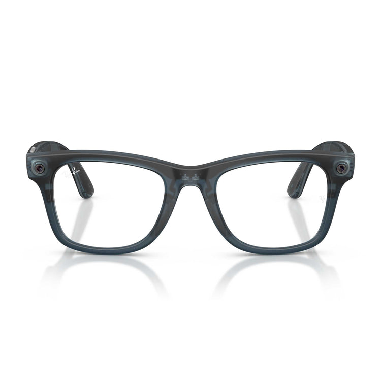 Ray-Ban Meta Gen 3 smart glasses – Wayfarer, transition lenses – clear/grey, transparent ocean blue frame