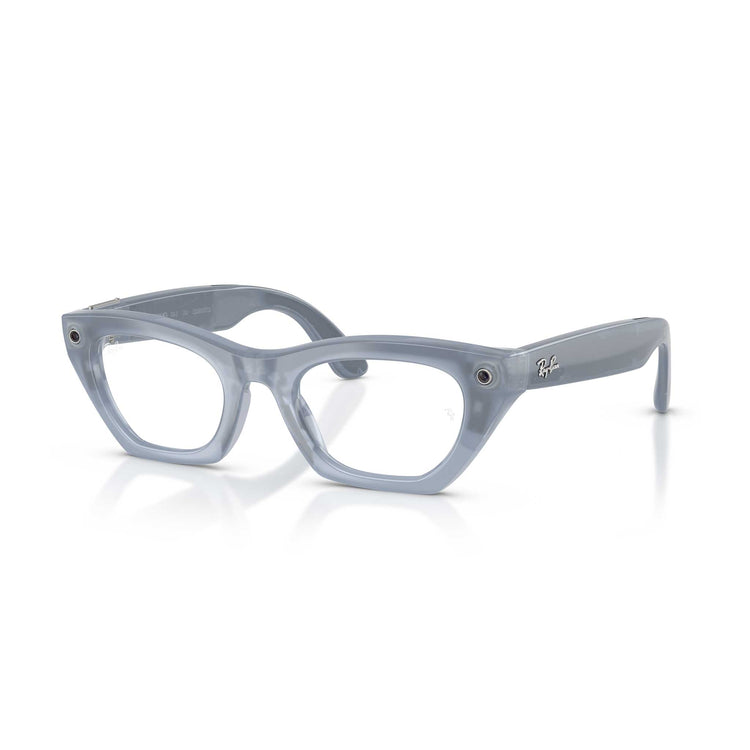 Alternative view of Ray-Ban Meta Gen 3 smart glasses – Zena, transition lenses – clear/copper, milky grey lilac frame, standard size