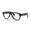 Black eyeglasses on a white background