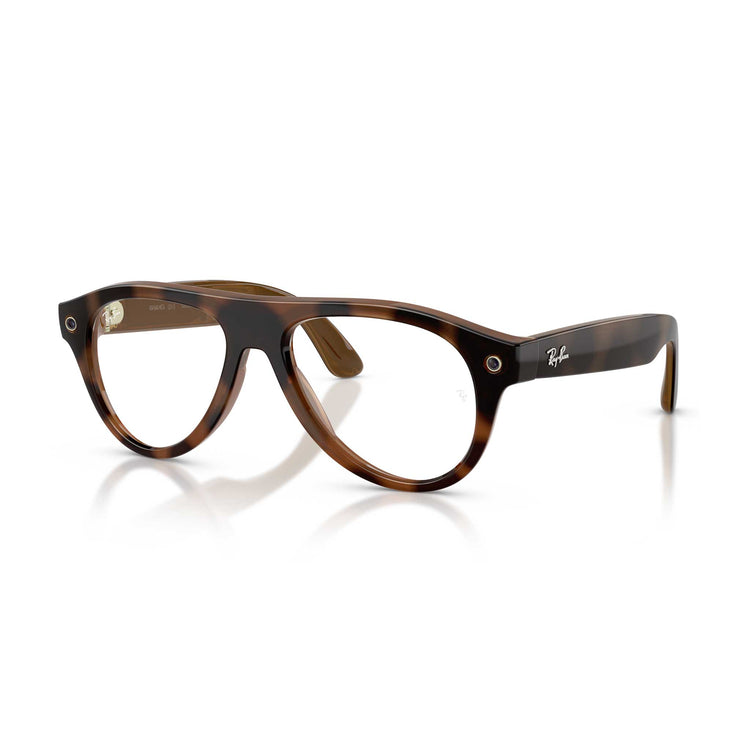 Alternative view of Ray-Ban Meta Gen 3 smart glasses – Aviator, transition lenses – clear/brown, Havana frame, large
