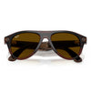 Ray-Ban Aviator sunglasses with a dark brown tortoiseshell acetate frame and brown tinted lenses, shown from a front-facing perspective on a white background.