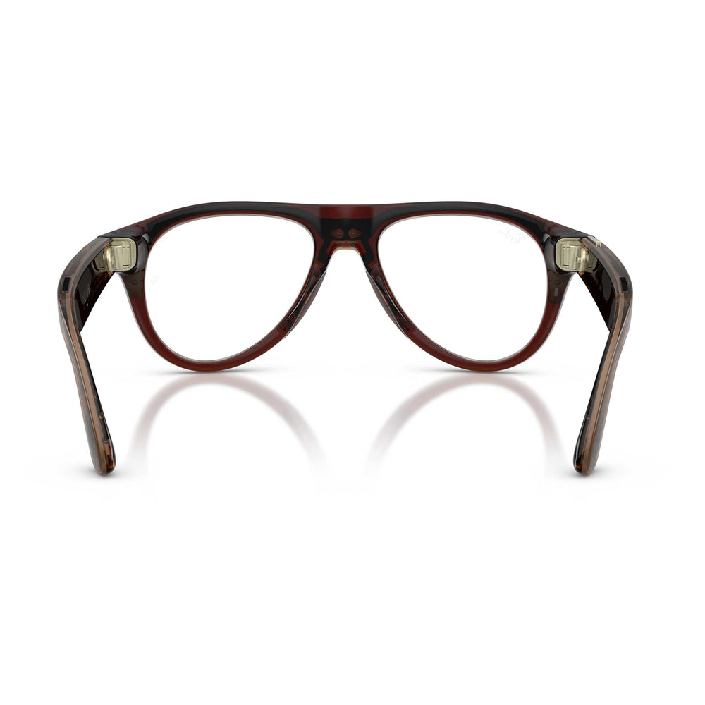 Ray-Ban Meta Gen 3 smart glasses – Aviator, transition lenses – clear/jade, transparent umber frame, large