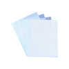 Sheets of embossing film on a white background.