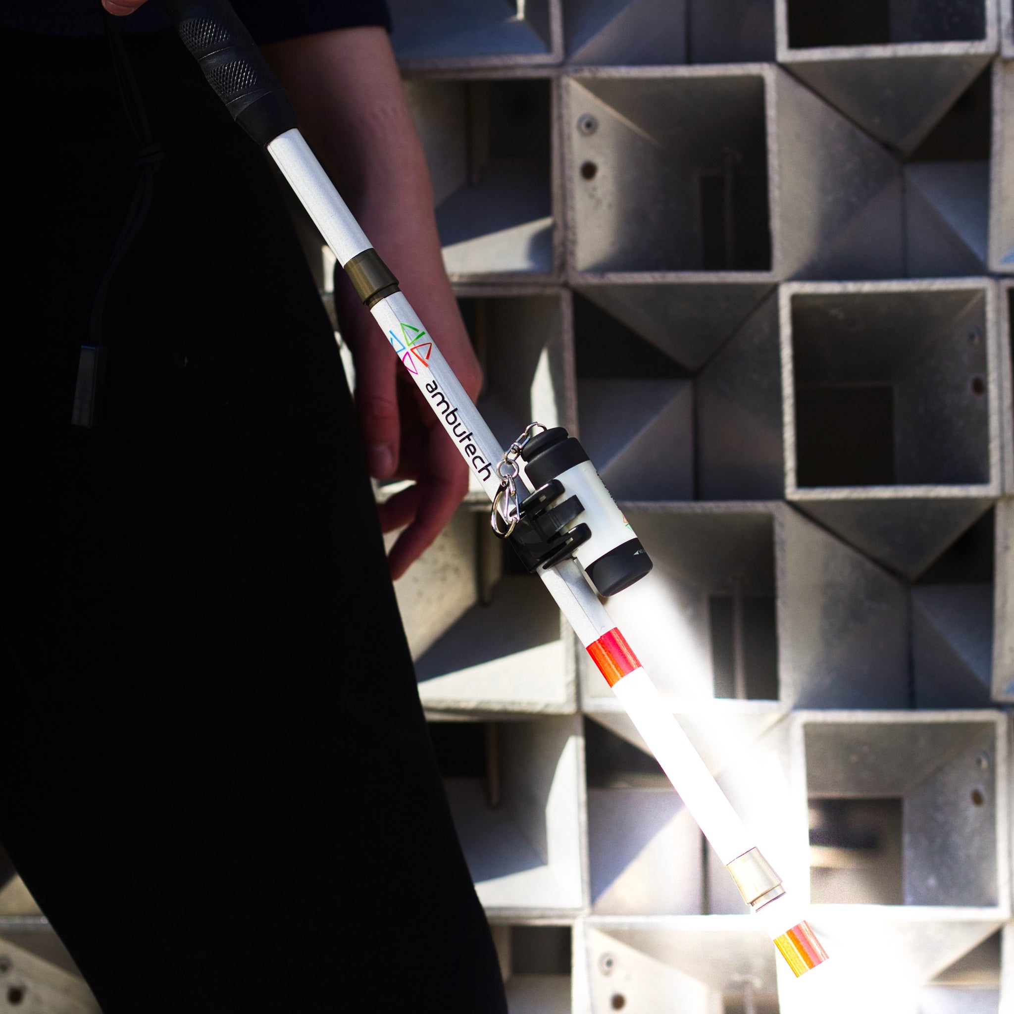 Pharos cane light in use