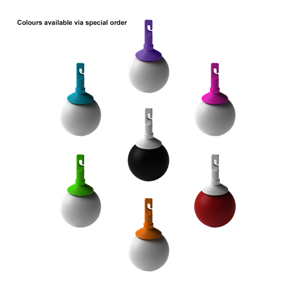 Hook-style rolling ball tip with hilite colours (pink, blue, orange, green, purple) and red and black balls - available by special order