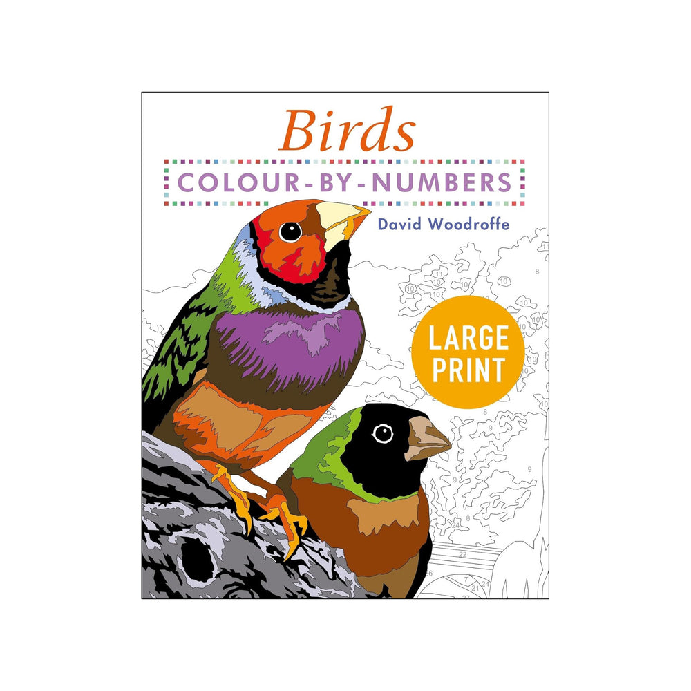 Front cover of Large Print colour by numbers Birds