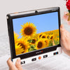 Clover 10 portable video magnifier with a picture of sunflowers on the screen