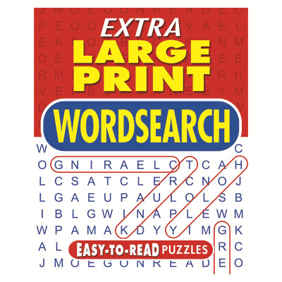 Extra large print wordsearch book (96 pages)