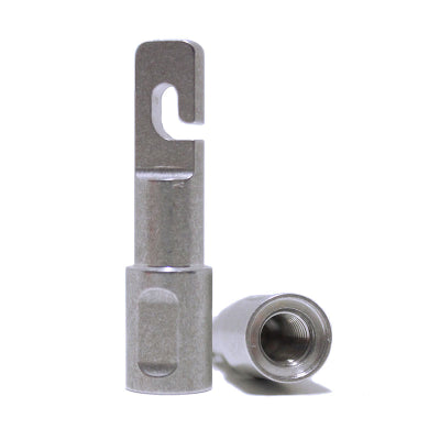 Ambutech 8mm tip adaptor showing assembly for a hook to thread conversion