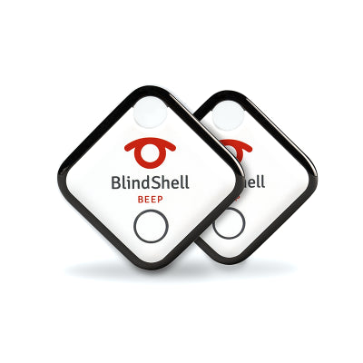 Image shows BlindShell beep pack of two on a white background.