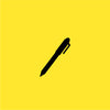 A yellow cover depicting a black pen