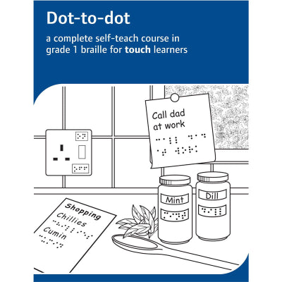 Dot-to-dot touch learners braille course instructions - braille