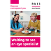 Front cover of the waiting to see an eye specialist booklet