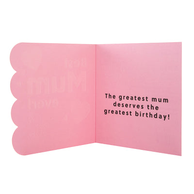 Mum birthday card open