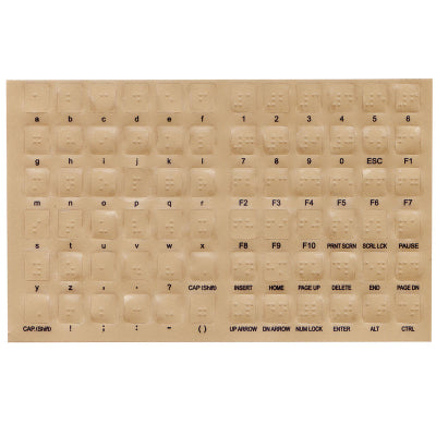 Keyboard stickers with braille markings