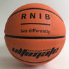 Basketball with RNIB logo visible