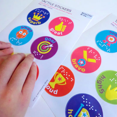 Braille Dots tactile reward stickers