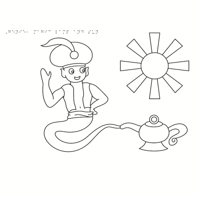 Image shows genie on a white background