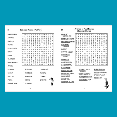 Sample puzzle from Kew gardens large print wordsearch