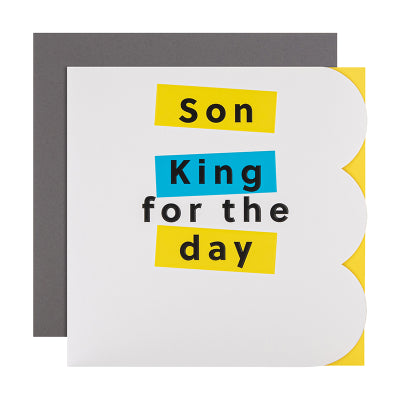 Son King birthday card with envelope