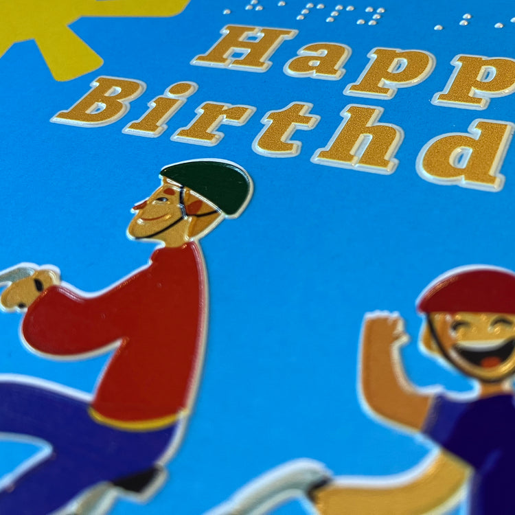 Alternative view of Inclusive tandem bike birthday card