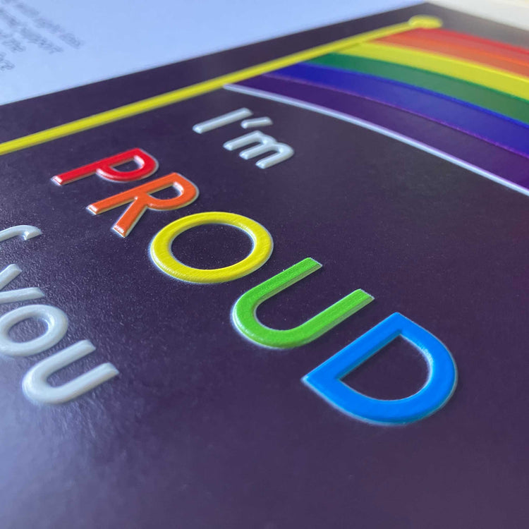 Alternative view of Inclusive Pride flag charity card