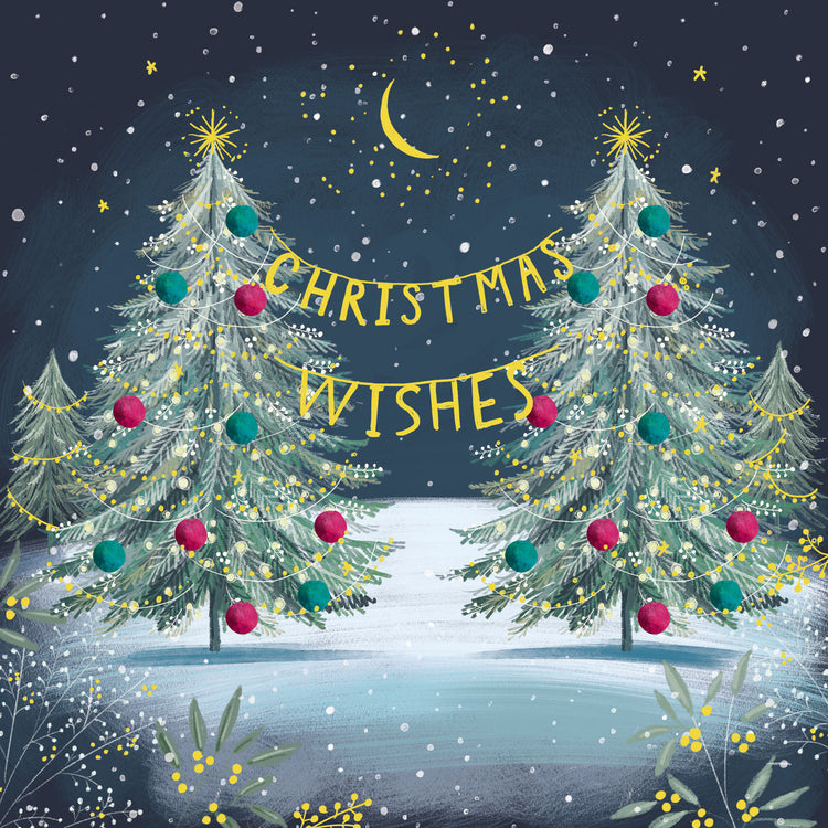 Christmas wishes tree charity Christmas card (pack of 10)