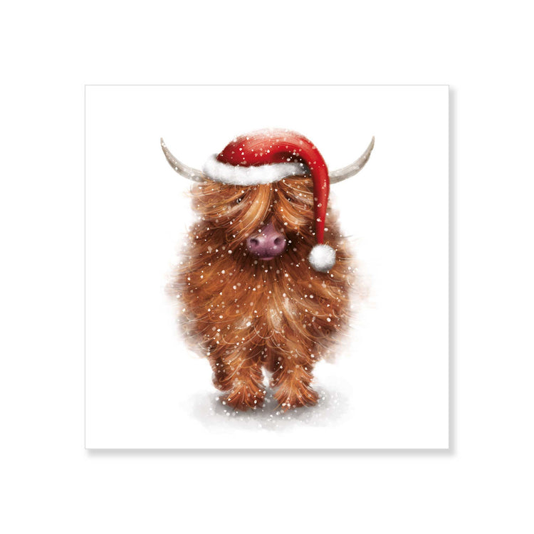 Highland cow charity Christmas card (pack of 10)
