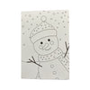 Snowman design on a white background
