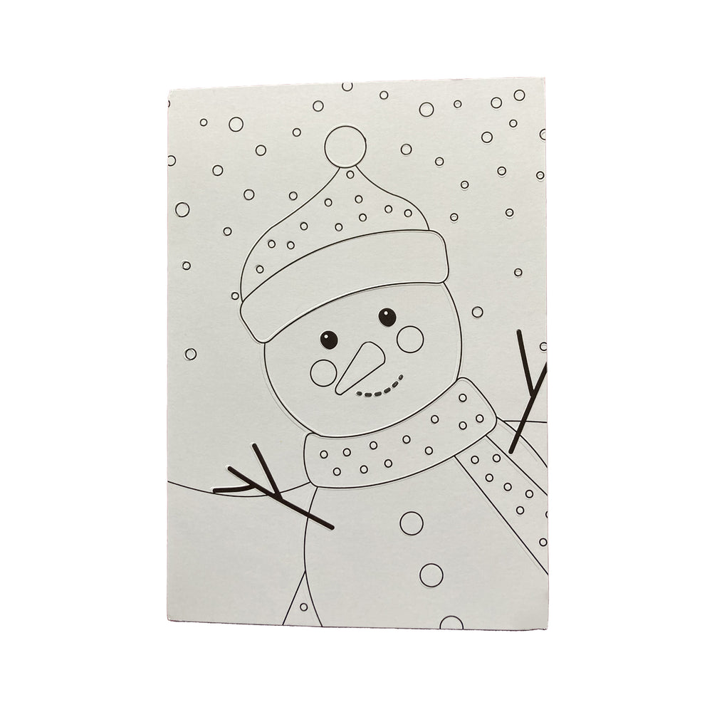 Snowman design on a white background