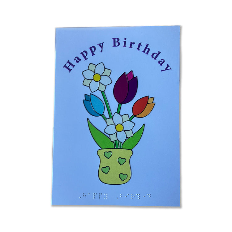 Inclusive flowers birthday card
