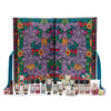 William Morris 24 day beauty advent calendar in the open position with the contents displayed in front.