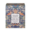 Decorative box with William Morris design featuring birds and floral patterns on a white background.