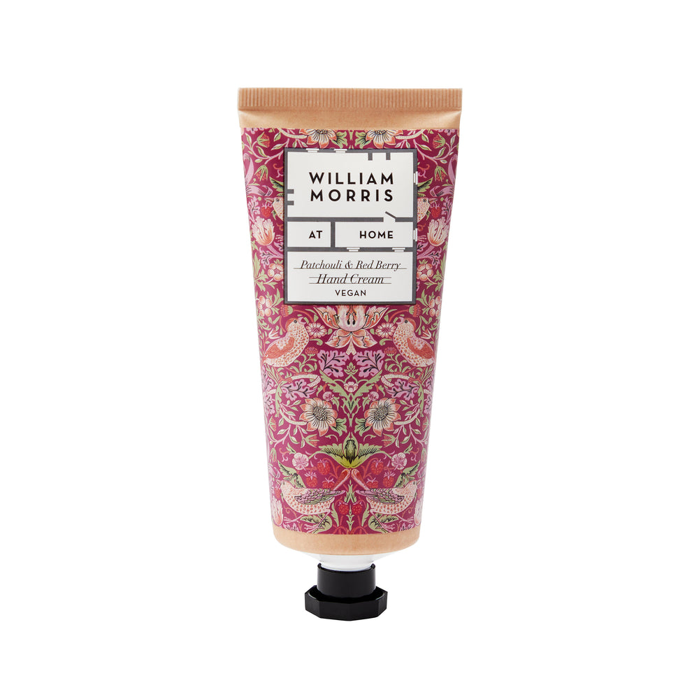 Hand cream tube with floral design on a white background