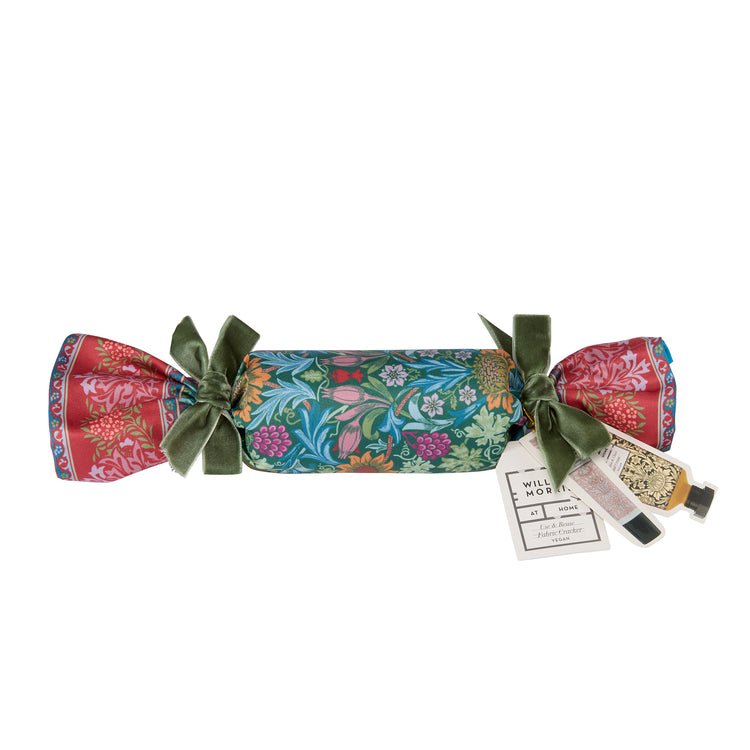 William Morris Festive use and reuse fabric cracker