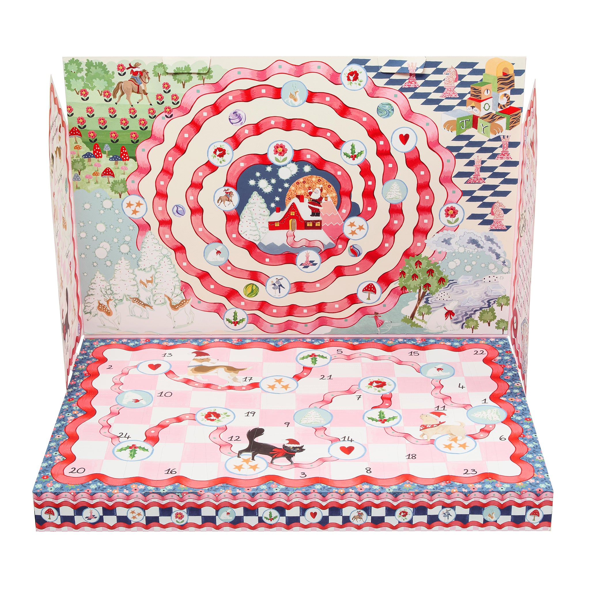 Cath Kidston beauty advent calendar front view.