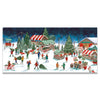 Money wallet  featuring Illustration of a winter village scene with people and Christmas trees.
