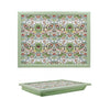 Decorative lap tray with a floral pattern on a white background